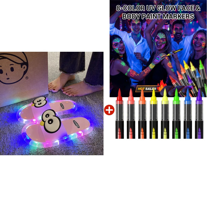 🔥Last Day Sale 50% OFF⏰🩴👀Cute Slippers With Cartoon Motifs That Glow👣🎁