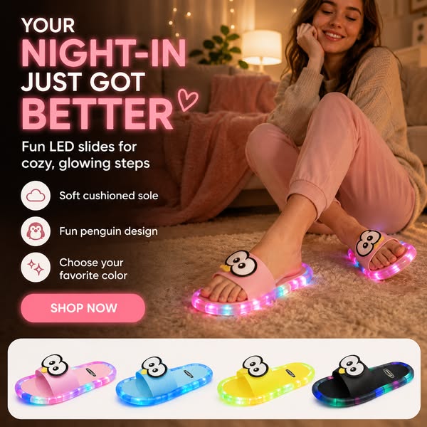 🔥Last Day Sale 50% OFF⏰🩴👀Cute Slippers With Cartoon Motifs That Glow👣🎁