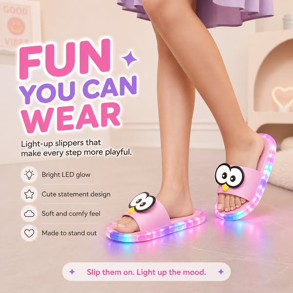 🔥Last Day Sale 50% OFF⏰🩴👀Cute Slippers With Cartoon Motifs That Glow👣🎁