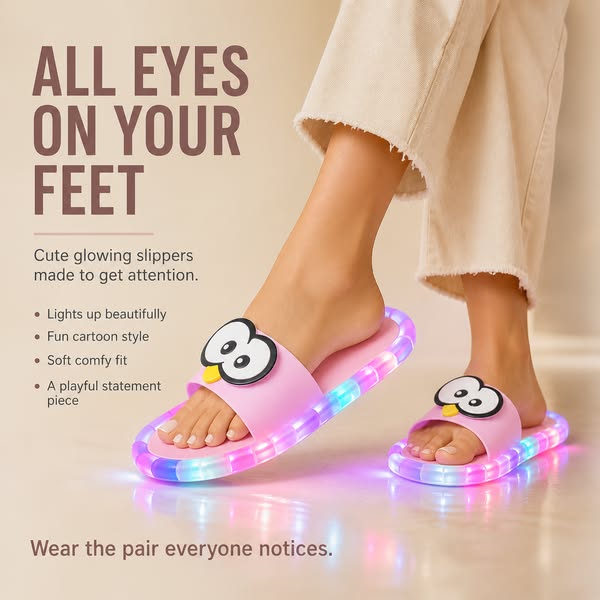 🔥Last Day Sale 50% OFF⏰🩴👀Cute Slippers With Cartoon Motifs That Glow👣🎁