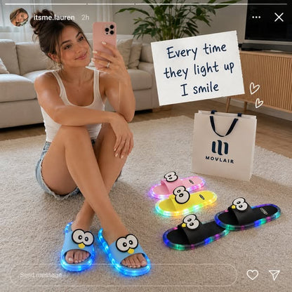 🔥Last Day Sale 50% OFF⏰🩴👀Cute Slippers With Cartoon Motifs That Glow👣🎁
