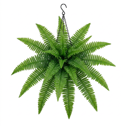 🌿✨ Glowing Boston Ferns with Lights – Zero Watering, Zero Maintenance