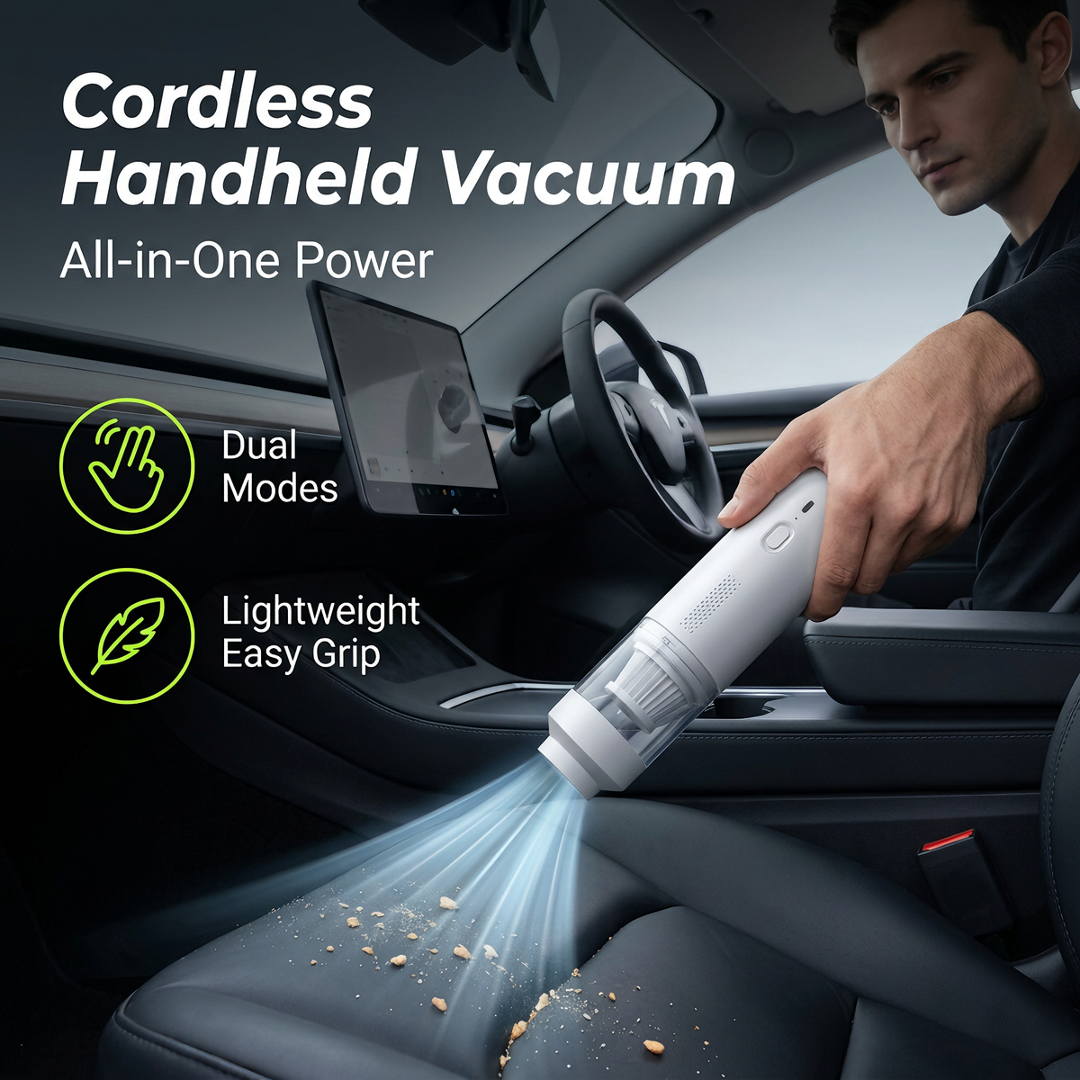 ✨4-in-1 Mini Car Portable Cordless Handheld Vacuum Cleaner