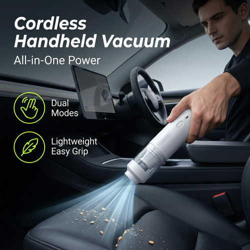 ✨4-in-1 Mini Car Portable Cordless Handheld Vacuum Cleaner