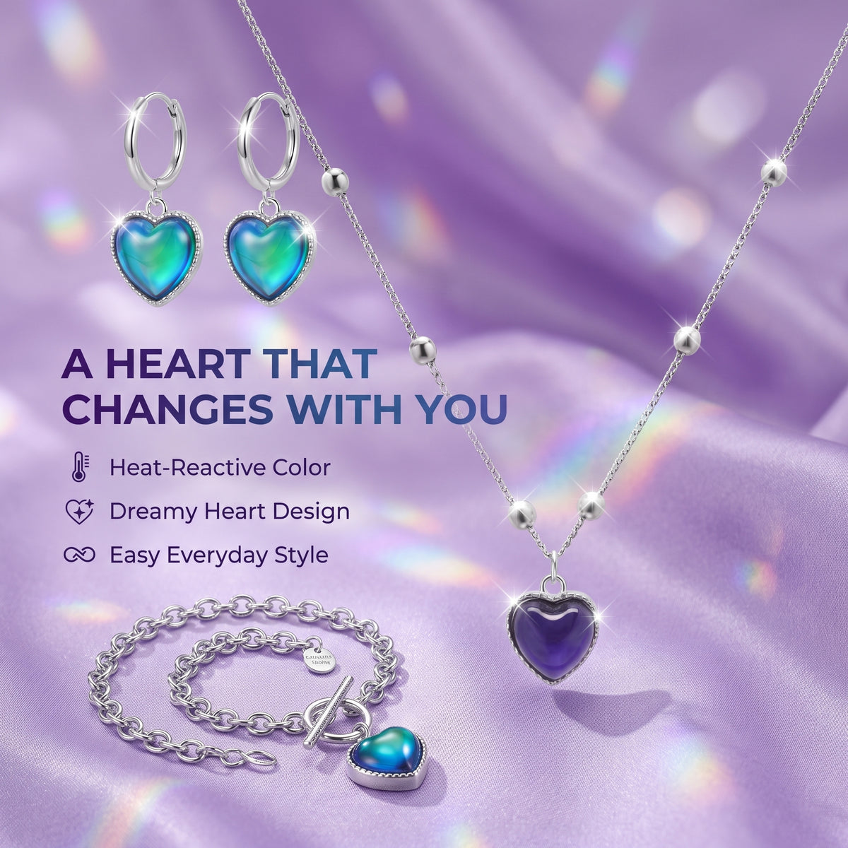 ❤️Temperature-Sensitive Color-Changing Heart Necklace for Women