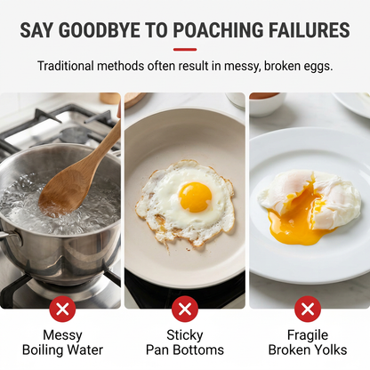 🎁50%OFF🍳3-in-1 Stainless Steel Egg Poacher-Poach, Steam, Bake,Poach, Steam, Bake
