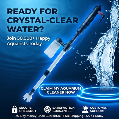 🐠50% OFF NOW! Electric Aquarium Gravel Cleaner – Powerful Suction Fish Tank Vacuum Siphon, Easy Gravel Cleaning & Water Changing, Automatic Aquarium Maintenance Tool