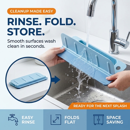 💧50%OFF💧Foldable Kitchen Sink Splash Guard ABS+TPE Water Splash Blocker