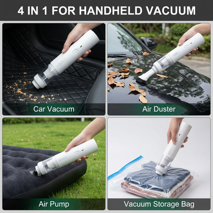 ✨4-in-1 Mini Car Portable Cordless Handheld Vacuum Cleaner