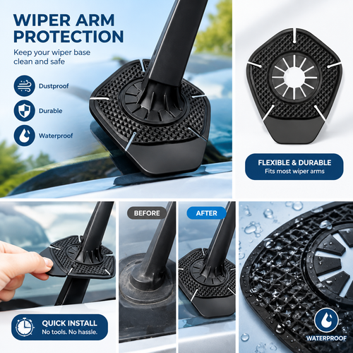 4-Pack Silicone Windshield Wiper Arm Protective Covers – Car Accessories 🚗