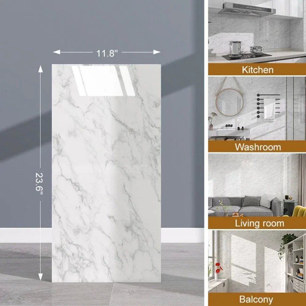 ⚡ 50% OFF🔪🏠 Self-Adhesive Marble Wall Panel – Waterproof & Scratch Resistant