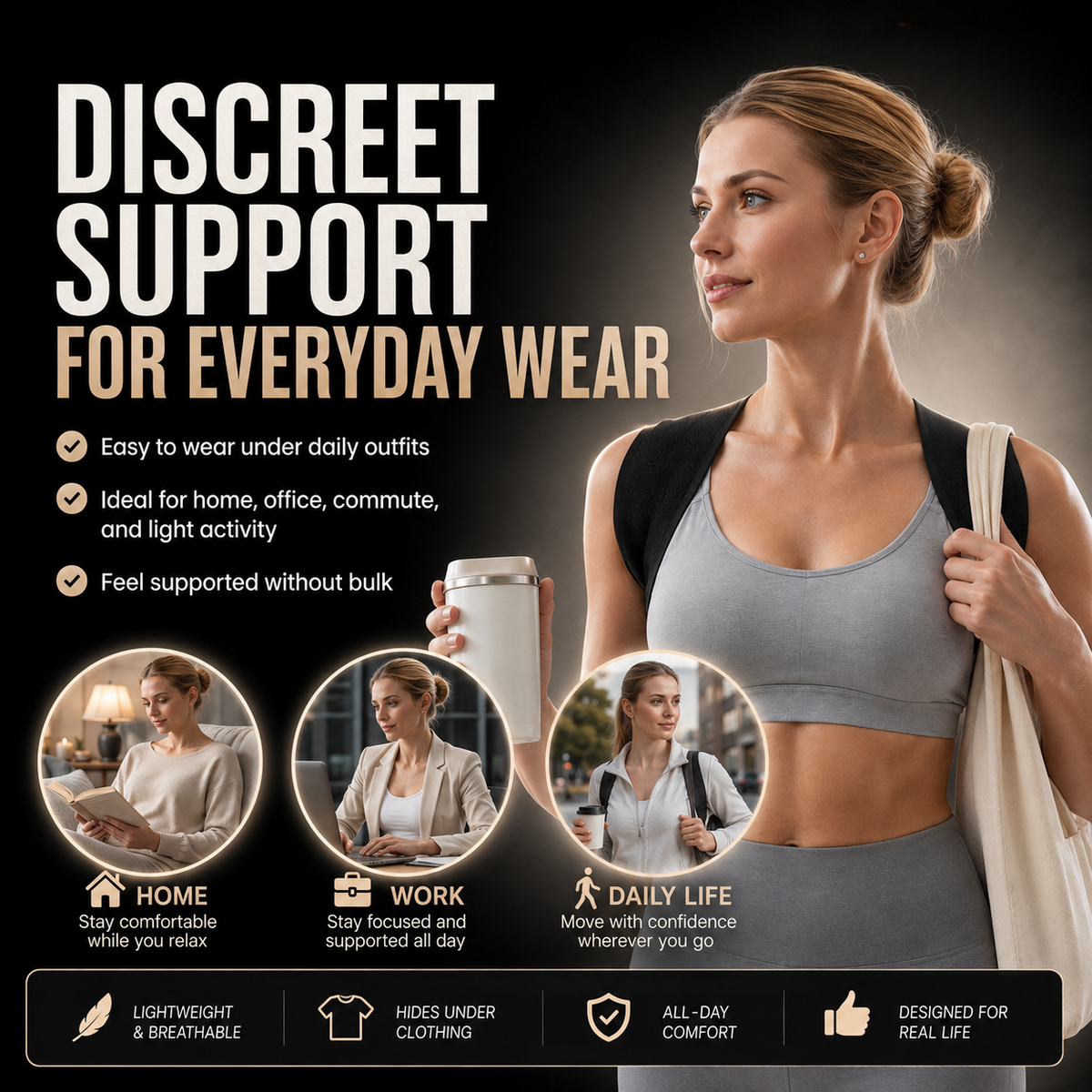 🔥50%OFF🔥Posture Corrector Shoulder Brace – Open Shoulders, Stand Taller & Feel Confident