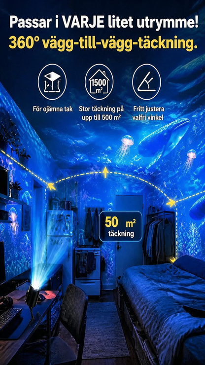 🌌 50 % RABATT NU! 💫 USB-lampa med stjärnhimmelprojektion – 13 utbytbara filmskivor & flexibel hals – perfekt för sovrummet ✨