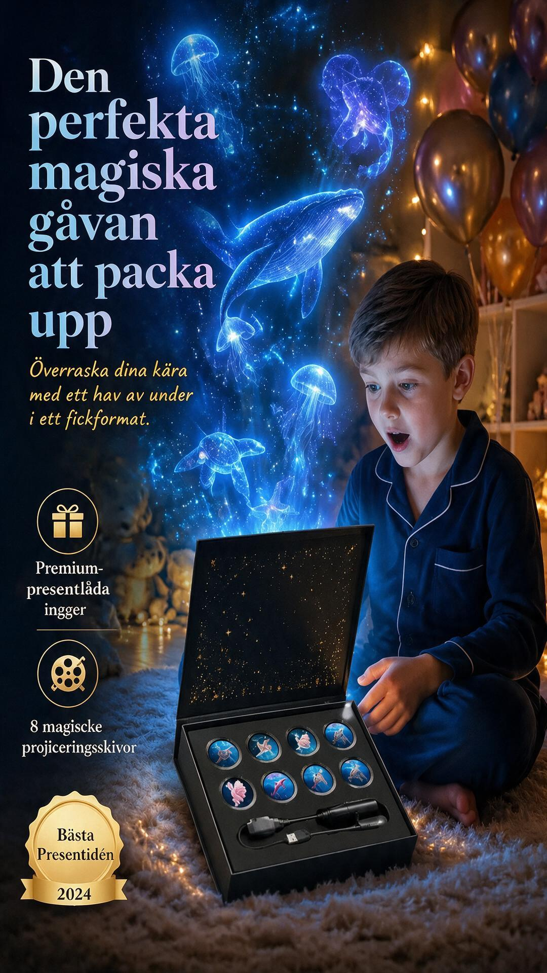 🌌 50 % RABATT NU! 💫 USB-lampa med stjärnhimmelprojektion – 13 utbytbara filmskivor & flexibel hals – perfekt för sovrummet ✨