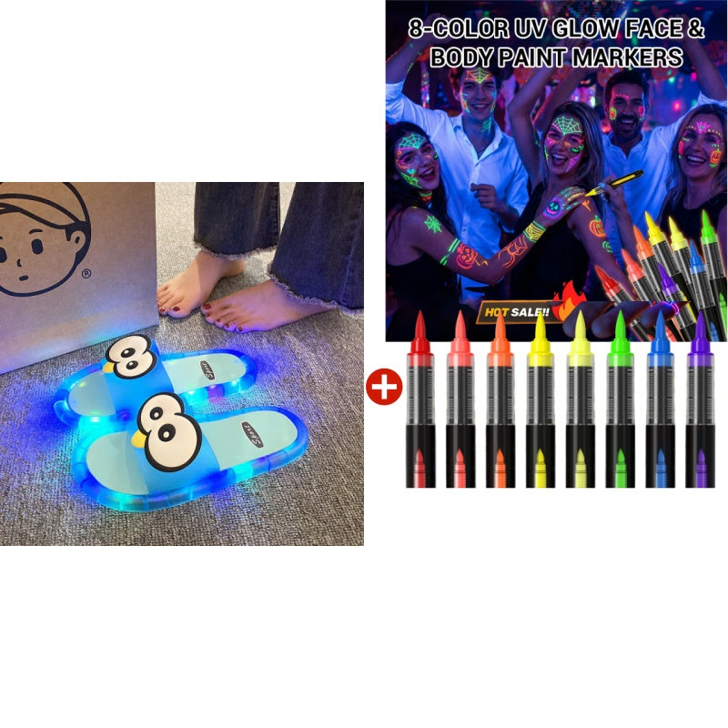 🔥Last Day Sale 50% OFF⏰🩴👀Cute Slippers With Cartoon Motifs That Glow👣🎁