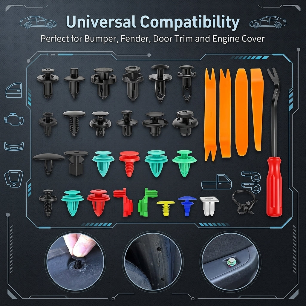 💥50%OFF🔥Universal Car Clip Kit – 23-30 Sizes for Most Vehicles