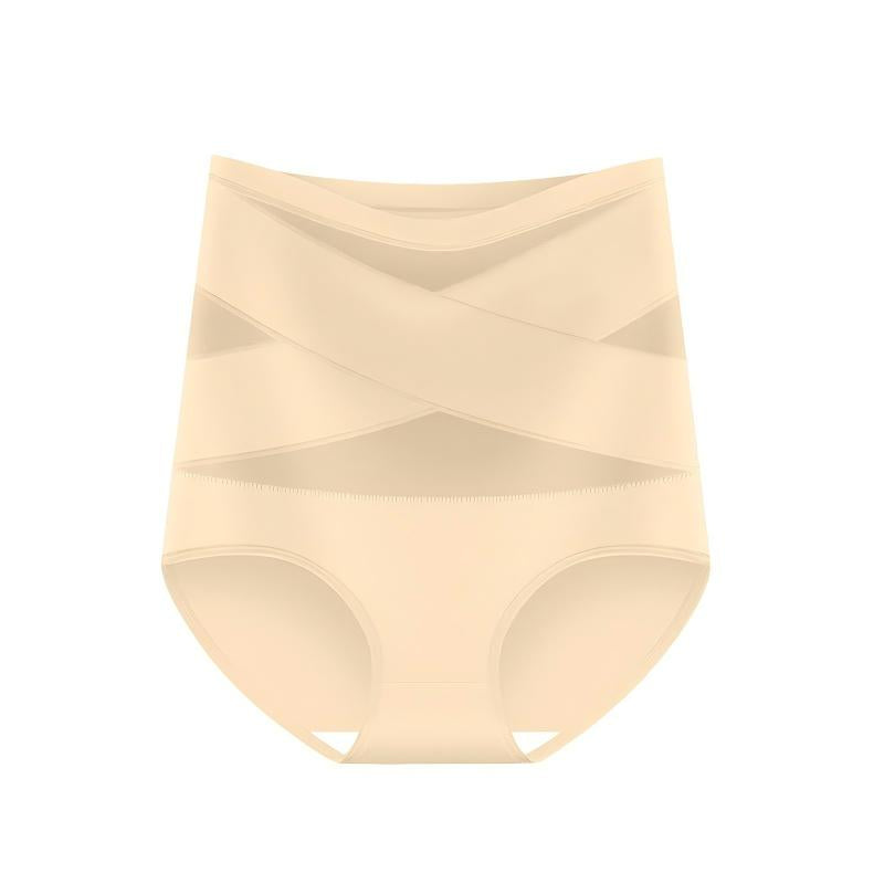 🌸Plus-Size High-Waist Cross Tummy Control Panties
