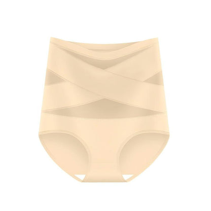 🌸Plus-Size High-Waist Cross Tummy Control Panties