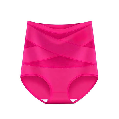 🌸Plus-Size High-Waist Cross Tummy Control Panties