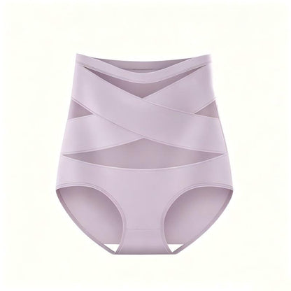 🌸Plus-Size High-Waist Cross Tummy Control Panties