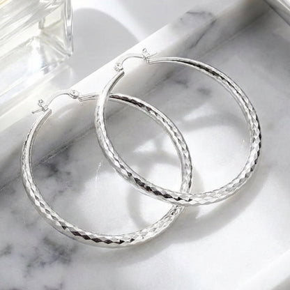 💎Diamond-Cut Hoop Earrings for Women