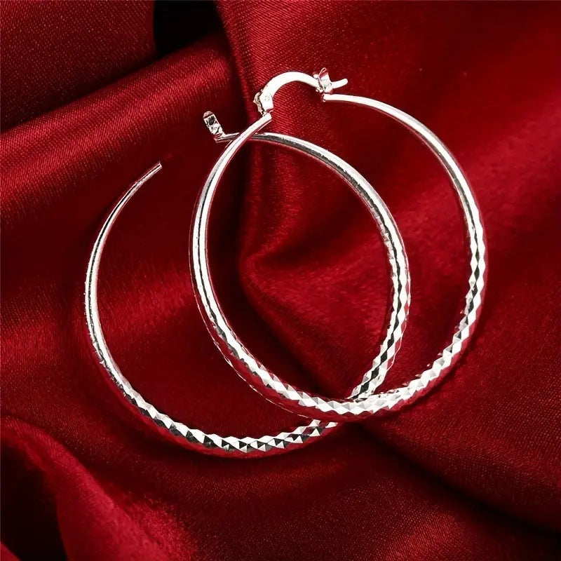 💎Diamond-Cut Hoop Earrings for Women