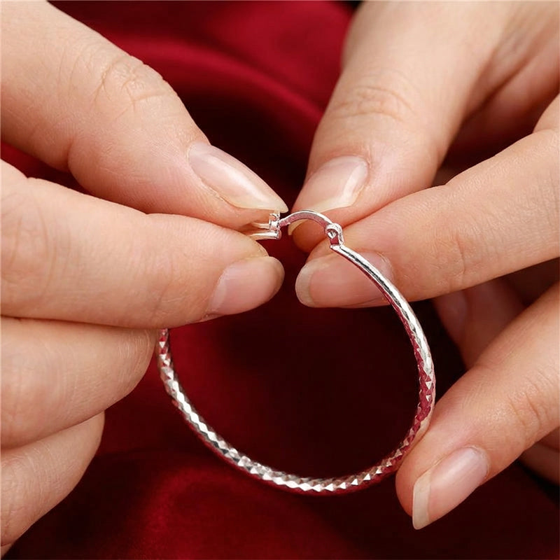💎Diamond-Cut Hoop Earrings for Women