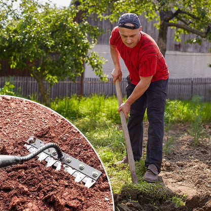 🌿 50% OFF NOW! 🧤 5/6/7/8 Weed Rakes with Carbon Steel Garden Tines – Durable, Ergonomic Grip & Efficient Weeding 🌱
