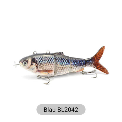 Multi-jointed robotic fishing lure with LED