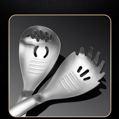 🔥Today Only 50% OFF 5‑in‑1 Stainless Steel Multi‑Purpose Kitchen Spoon: Drain, Grind, Scoop & Bottle Opener 🧑‍🦳💪
