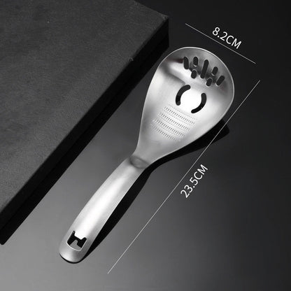 🔥Today Only 50% OFF 5‑in‑1 Stainless Steel Multi‑Purpose Kitchen Spoon: Drain, Grind, Scoop & Bottle Opener 🧑‍🦳💪