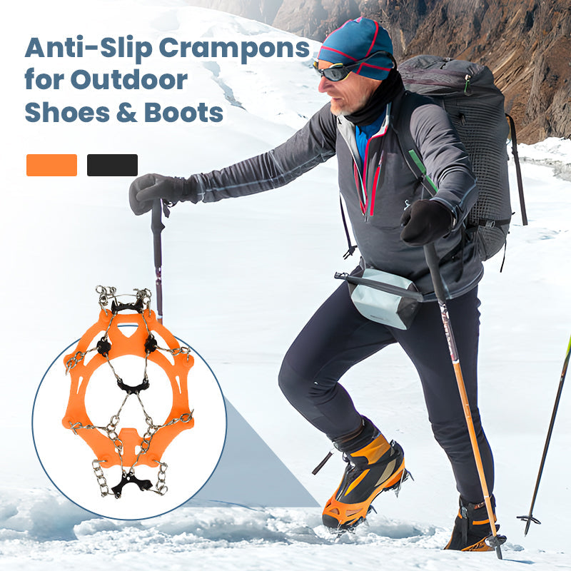 ⏳🔥LIMITED-TIME 50% OFF! ⏰Anti-Slip Crampons for Outdoor Shoes & Boots