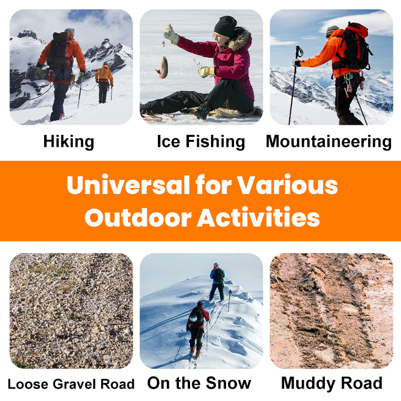 ⏳🔥LIMITED-TIME 50% OFF! ⏰Anti-Slip Crampons for Outdoor Shoes & Boots
