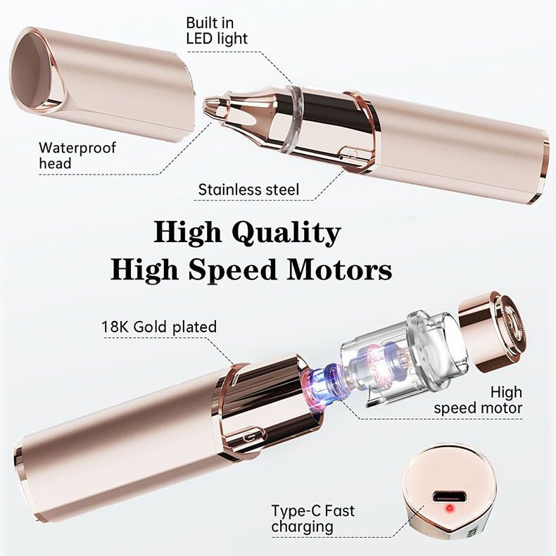 🔥50% OFF! 💖 2-in-1 Facial Hair Remover & Eyebrow Trimmer