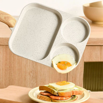 🍳 Limited-Time Half-Price Sale 🔥 3-Section Non-Stick Pan — Cook Three Ingredients at Once