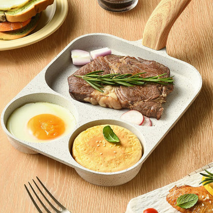 🍳 Limited-Time Half-Price Sale 🔥 3-Section Non-Stick Pan — Cook Three Ingredients at Once