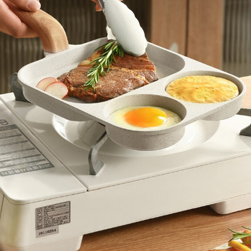 🍳 Limited-Time Half-Price Sale 🔥 3-Section Non-Stick Pan — Cook Three Ingredients at Once