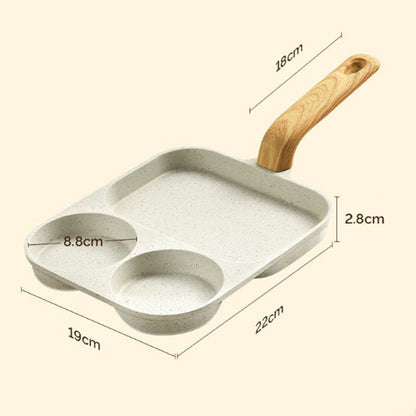 🍳 Limited-Time Half-Price Sale 🔥 3-Section Non-Stick Pan — Cook Three Ingredients at Once
