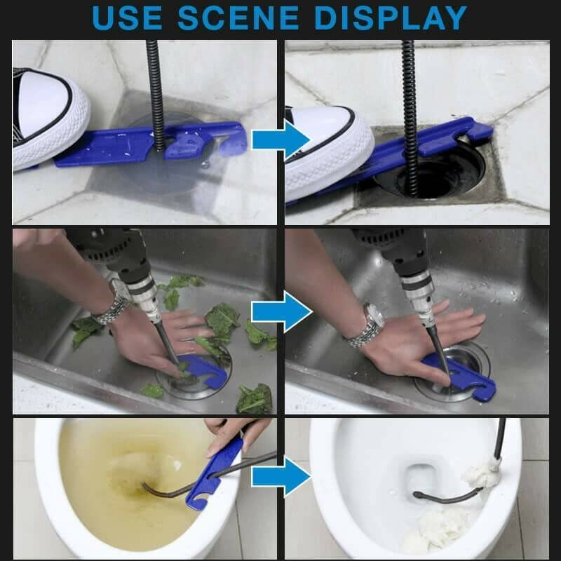 🚿 50% OFF! 🎉 Electric Spring for Drain Cleaner – Powerful, Flexible & Lightweight 🪠📦