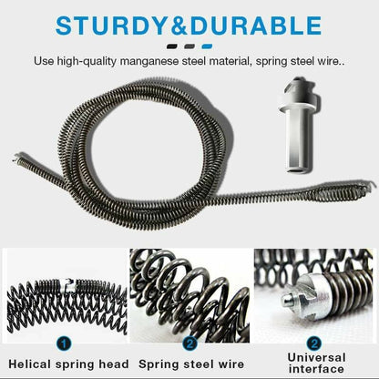 🚿 50% OFF! 🎉 Electric Spring for Drain Cleaner – Powerful, Flexible & Lightweight 🪠📦