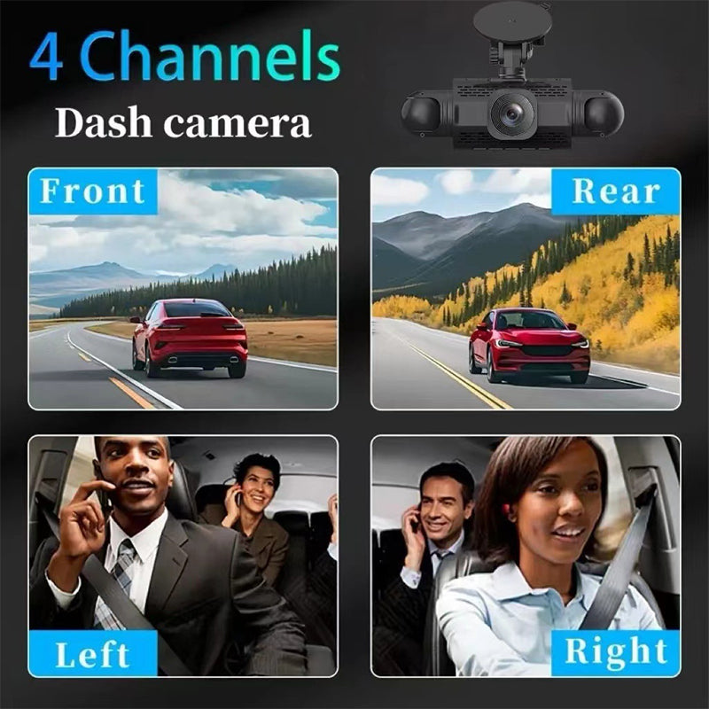 🔥2026 Bestseller💞🚗📹 4-Channel 1080P Dash Cam – 50% OFF! Front, rear & 2 side cameras – full coverage, parking mode, G-sensor. 🔥🛡️
