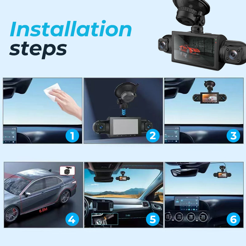 🔥2026 Bestseller💞🚗📹 4-Channel 1080P Dash Cam – 50% OFF! Front, rear & 2 side cameras – full coverage, parking mode, G-sensor. 🔥🛡️
