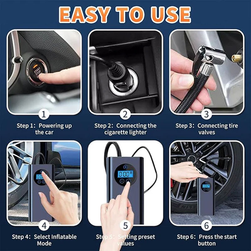 🎁Hot Sale 50% OFF⏳Rechargeable Mini Battery-Powered Tire Pump