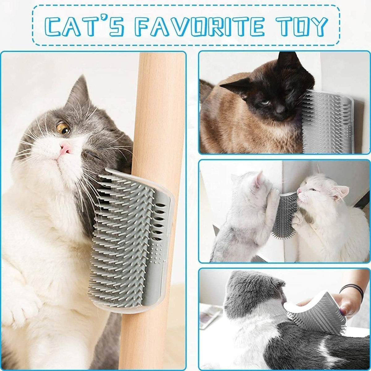 🐱 Cat Self-Grooming Brush – Massage & Collect Loose Hair