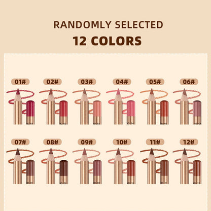 12-Color Smudge-Proof Lip Liner Pencil Set