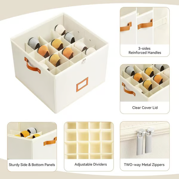 👟 Fabric Shoe Organizer Storage Box Foldable Shoe storage box