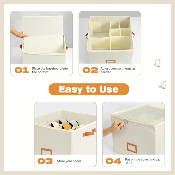 👟 Fabric Shoe Organizer Storage Box Foldable Shoe storage box