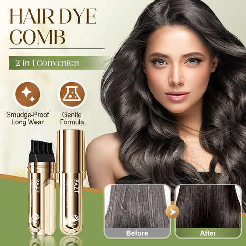 Convenient 2-in-1 Hair-Coloring Comb for Covering Gray Hair