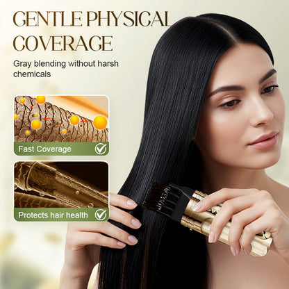 Convenient 2-in-1 Hair-Coloring Comb for Covering Gray Hair