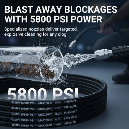 🔥HOT SALE 50% OFF🍲High-Pressure Sewer Jetter Hose with Nozzle